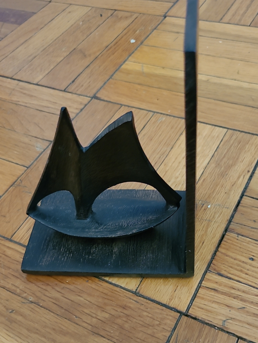 Metal Black Sculptural Home Art Accent Bookend